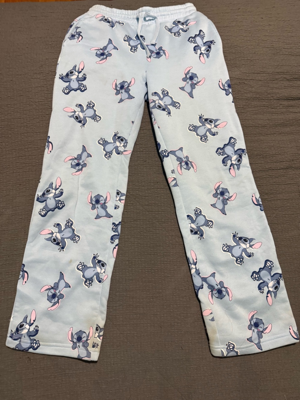 Light Blue Cartoon Print Cozy Lounge Pants